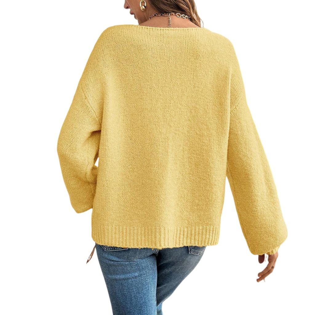 Women‘s Round Neck Long Sleeve Lace-Up Fitted Cardigan Coat