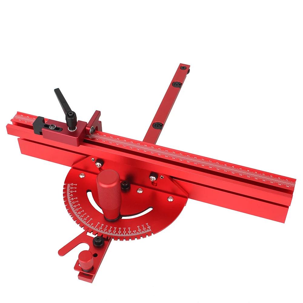 Aluminum Alloy Miter Gauge for Table Saw with Adjustable Locking Mechanism - Precision Woodworking Tool for Cutting Assembly