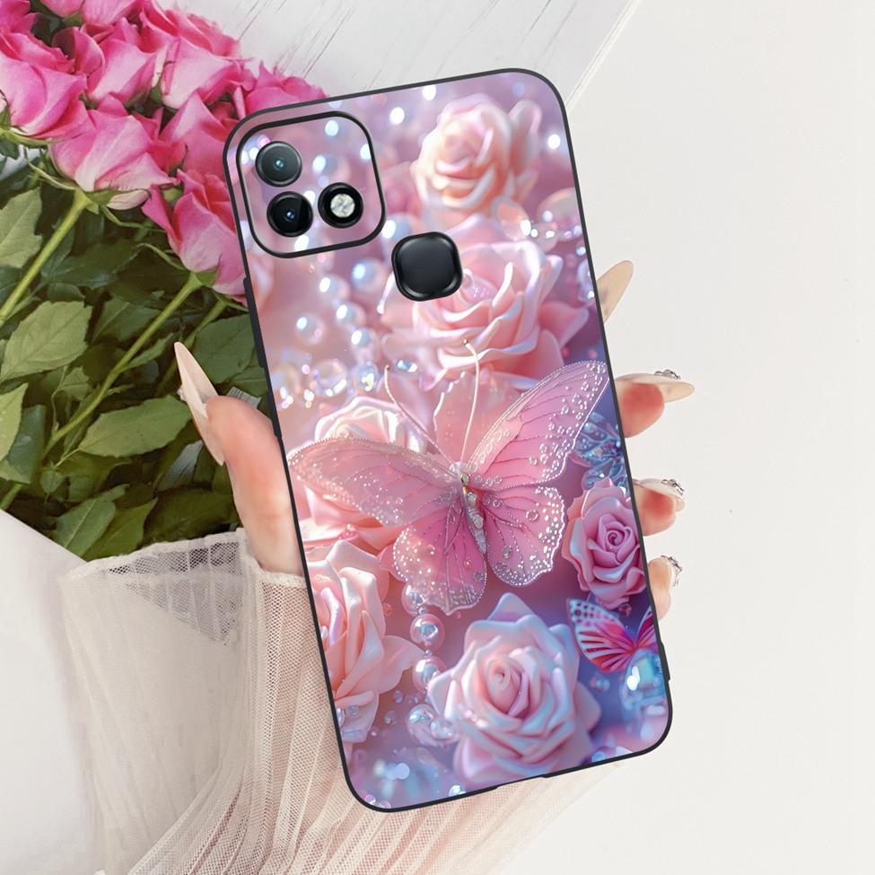 For Infinix Hot 10i Case Luxury Butterfly Fashion Girls Boys Cute Painted Casing For Inifnix Hot 10i X659 X659B X658E Cover