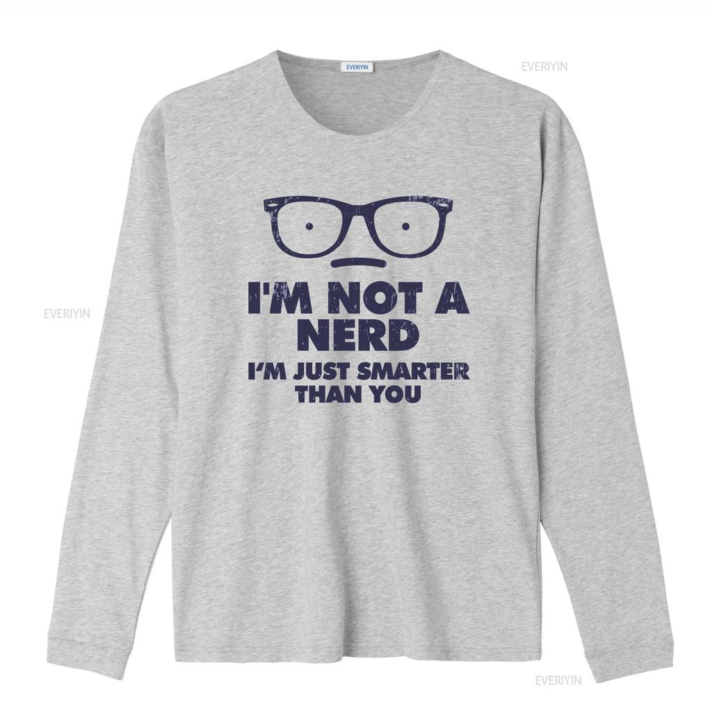 Im Not A Nerd Just Smarter Than You T Shirt Fun Geeky Design with Glasses Print for Scientists Vintage Washed Comfortable