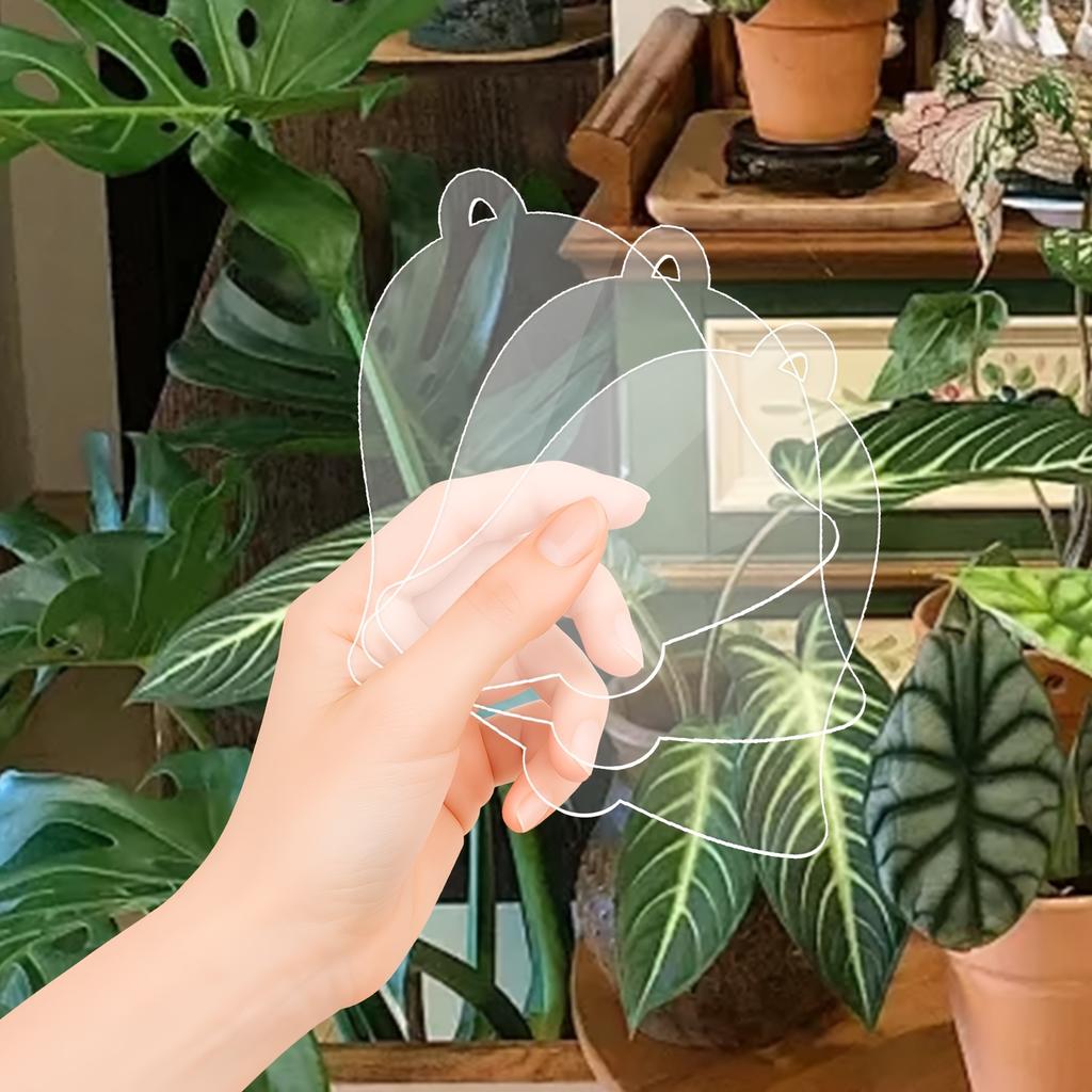 10pcs Clear Acrylic Christmas Ornaments, Blank Acrylic Decoration for Carving DIY Projects, Holiday Decoration Hanging Ornaments