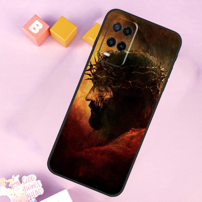 Jesus Case For Oppo A6 A5 Pro A15 A16 A76 A96 A17 A57 A98 A58 A78 A18 A38 A54 A74 A94 A40 A60 A80