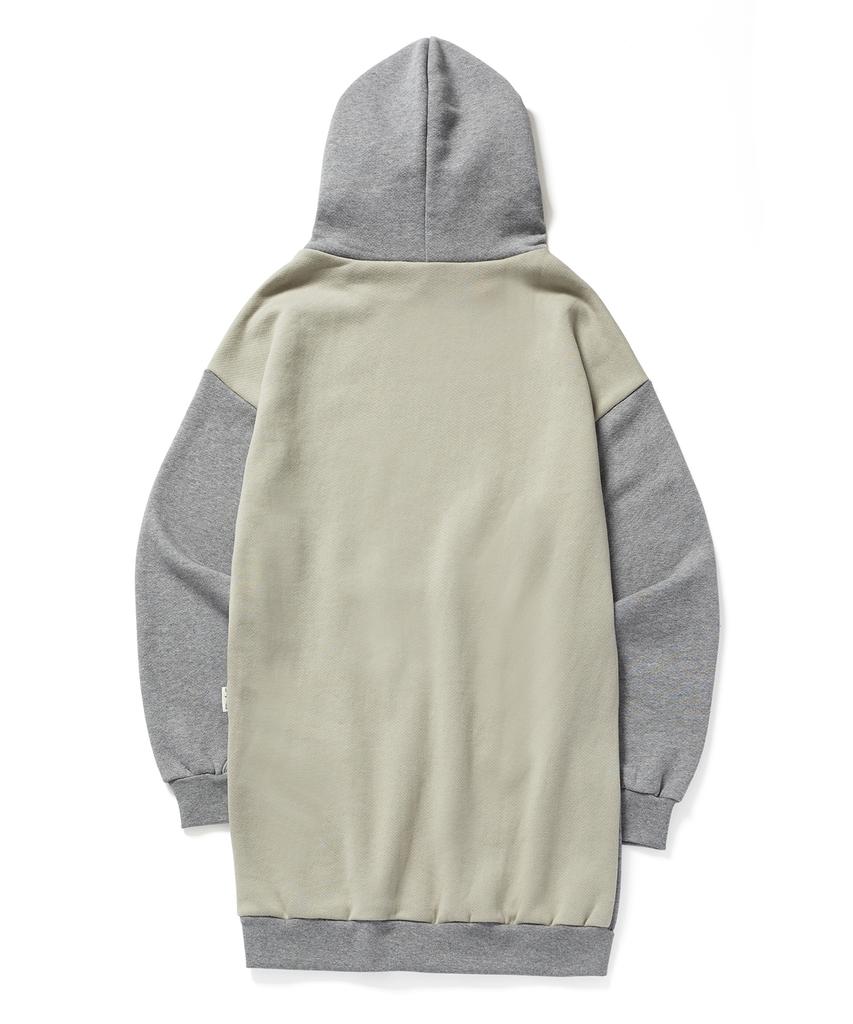 BETWEEN A AND B Soft Warm Hooded Dress [Melange Gray]