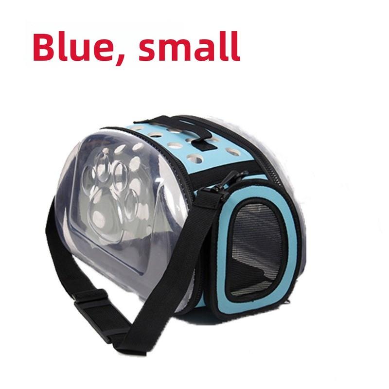 Breathable Pet Shoulder Bag Transparent Foldable Pet Carrier Lightweight Large Capacity Portable Shoulder Strap Bag