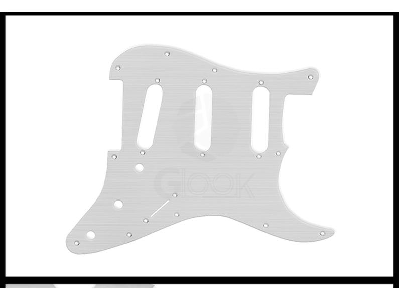 11-Hole SSS Aluminum Alloy Guitar Pickguard Panel Cover - Fits ST Electric Guitars