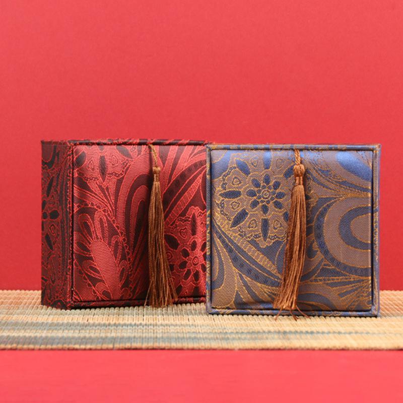 Vintage Tassel Jewelry Box Necklace Jade Bangle Bracelet Pendant Storage Display Box Chinese Style Jewelry Packaging Box