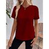 Summer New Solid Color Round Neck Short-sleeved Loose T-shirt Shirt Vest for Women