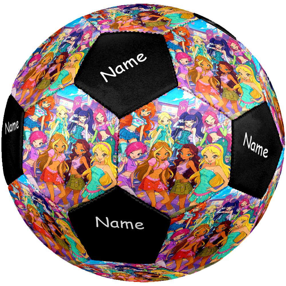 Custom Name Winx Club Theme Size 5 Soccer Ball, Suitable for Both Indoor and Outdoor Matches, a Gift Suitable for Everyone.
