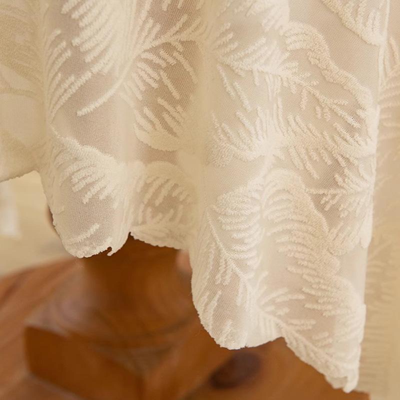 1pc French Pastoral Style Hollow White Lace Tablecloth Picnic Photo Background Cloth Coffee Table Dessert Table Decoration