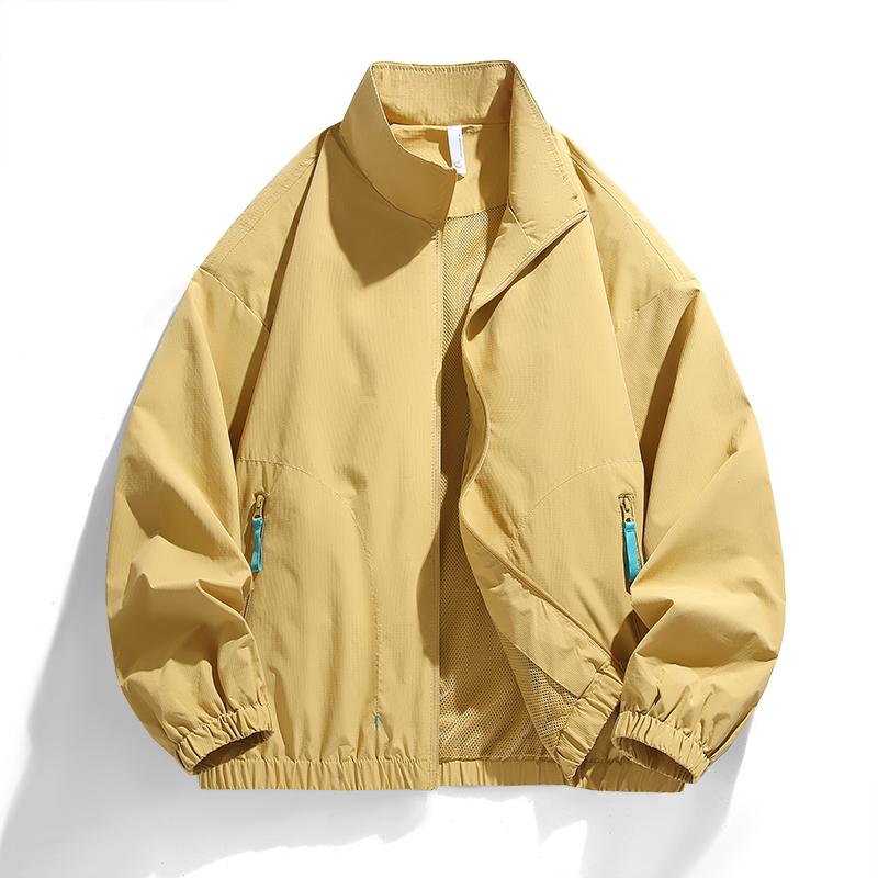 Casual Jacket Men's Casual Solid Color Stand Up Collar Jacket Men's Jacket