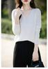 2024 Autumn Women's Diamond Knit V-Neck Velvet Sweater Long Sleeve Korean Style