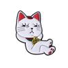 Japanese Lucky Cats Charm Metal Pin Elegant Cartoon Design Brooch For Clothing Bags Fashionable Accessory
