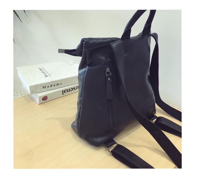 Mochila de Couro Macio Grande Capacidade para Viagem e Estudante Moda Feminina Hong Kong 2025