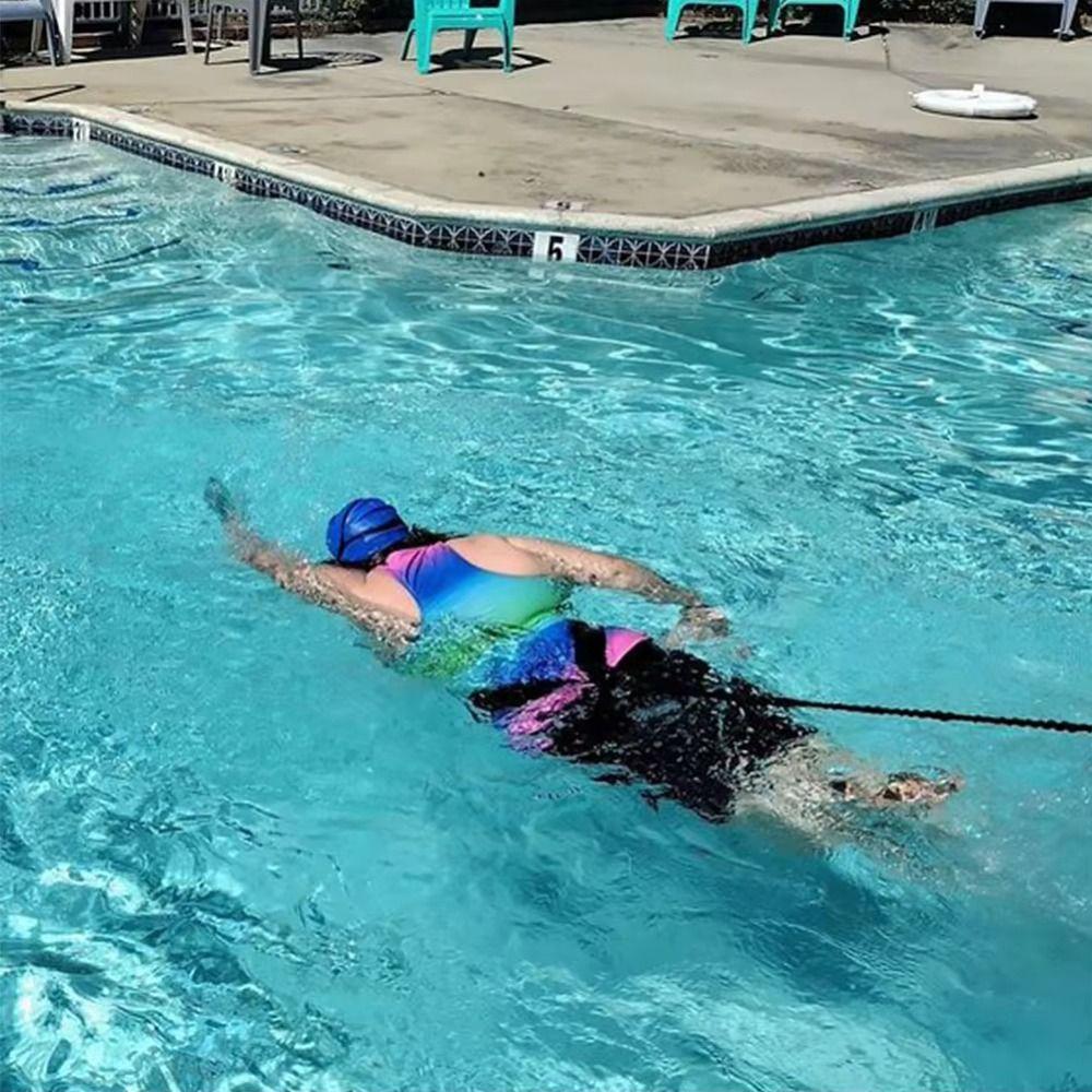 Resistance Bands Swim Resistance Belt Stationary Swimming Pool Swim Trainer  Water Sports