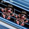 2D Flat, 2-pack Cute Hip-hop Monkey Car Air Vent Freshener Clips, Acrylic Aroma Diffuser with Pad, Stylish Car Interior,no Fragrance Is Included