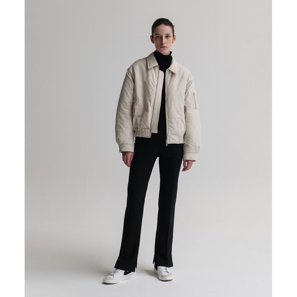 

DUNST FOR WOMEN ASYMMETRY SLIM BOOTCUT TROUSERS BLACKUDPA2C201BK