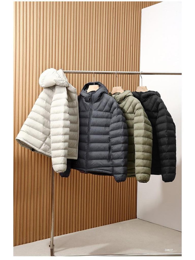 2025 Autumn/Winter Gold Label Men's Lightweight Tech P Hooded Jacket - Windproof, Water-Repellent, Warm Cotton