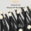 Milky White Portable Folding Comb with Air Cushion and Mirror for Hair Care Massage