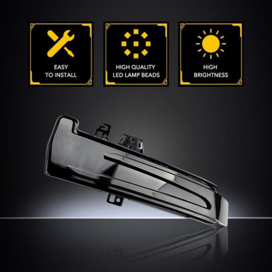 Driver&Passenger Turn Mirror Indicator Lamp Signal Fit Mercedes Benz W204 W212