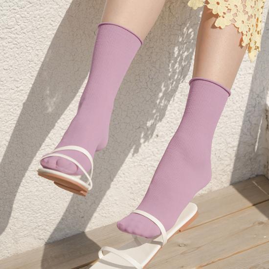 İnce Beş Makaron Sıkıştırmayan Şeffaf Çorap Çorapları 5 Bacak 1 Set