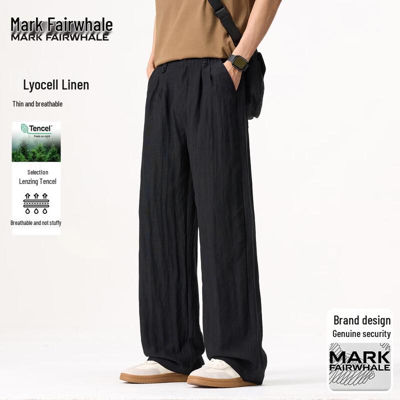 MARK FAIRWHALE Men s Summer Casual Straight-Leg Pants 4XL