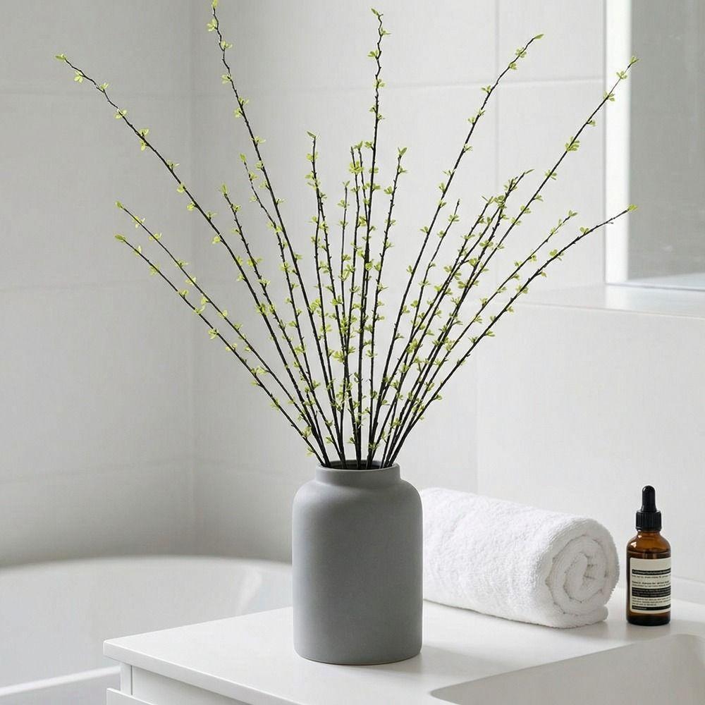 Floating Branch Willow Sprout Plants Real Touch Green Plum Bouquet Simulation Green Plant Homestay