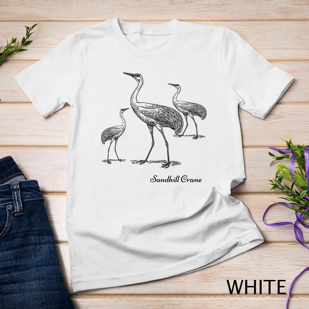 Sandhill Crane Bird Ornithology Unisex T-Shirt Mens Womens Tees Top M