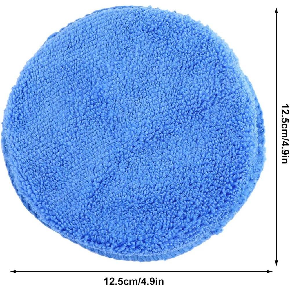 Garneck 8pcs Car Wax Applicator Pads Kit 5'' Microfiber Soft Foam Waxing Pad with Grip Handle for Car Furniture Glass Boat Polis