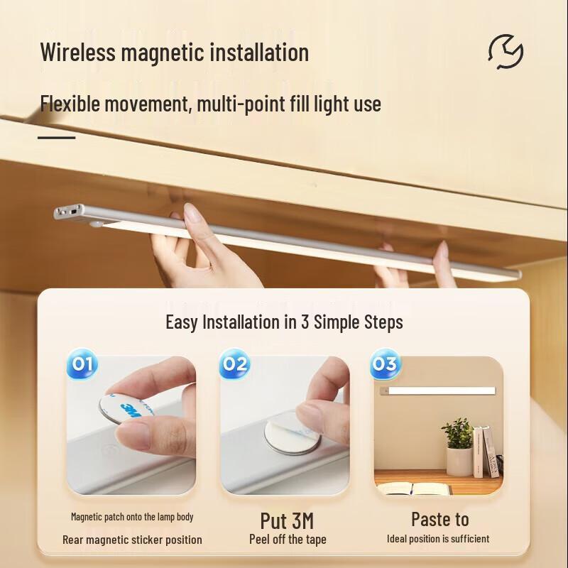 Midea Smart Magnetic Rechargeable Motion Sensor Cabinet Light