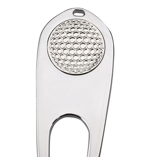 Multi-Functional Golf Divot Tool Golf Club Groove Cleaner Rust-proof Compact Size Portable Zinc Alloy Golf Divot Tool