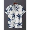 Men's Hawaiian Shirt White Harajuku Fashion Summer Daily Shirt Casual Printed Short Sleeve Shirts Loose Social Men's Clothing