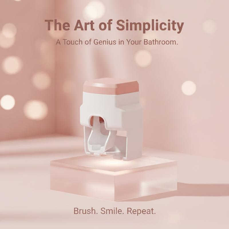 Wall Mounted Automatic Toothpaste Dispenser No Drilling With Toothbrush Storage Slots For Home Bathroom Daily Use