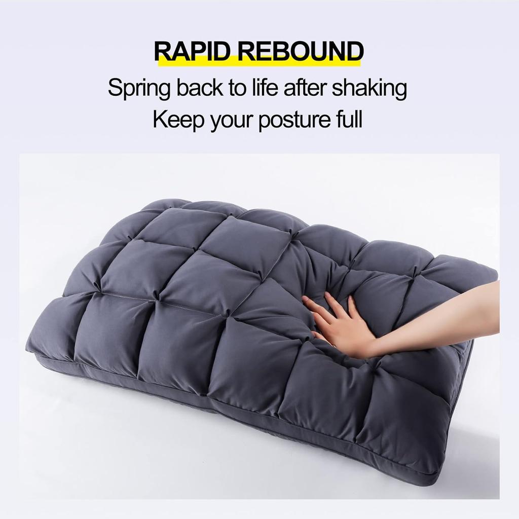 Poduszki Rozmiar Queen Miękkie Wsparcie Poduszki Queen 1 Sztuka na Łóżko, Puszysta Poduszka z Alternatywą dla Puchu, Luksusowa Hotelowa Poduszka Żelowa do Spania na Boku (Biały)