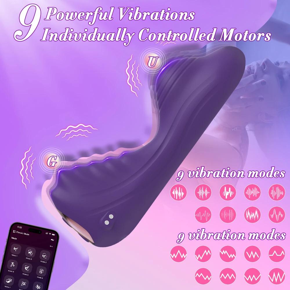 APP Control Vibrator Sex Toy for Woman Clit Clitoris Stimulator Dual Motor Wearable Vagina Massager Adult Female Masturbation