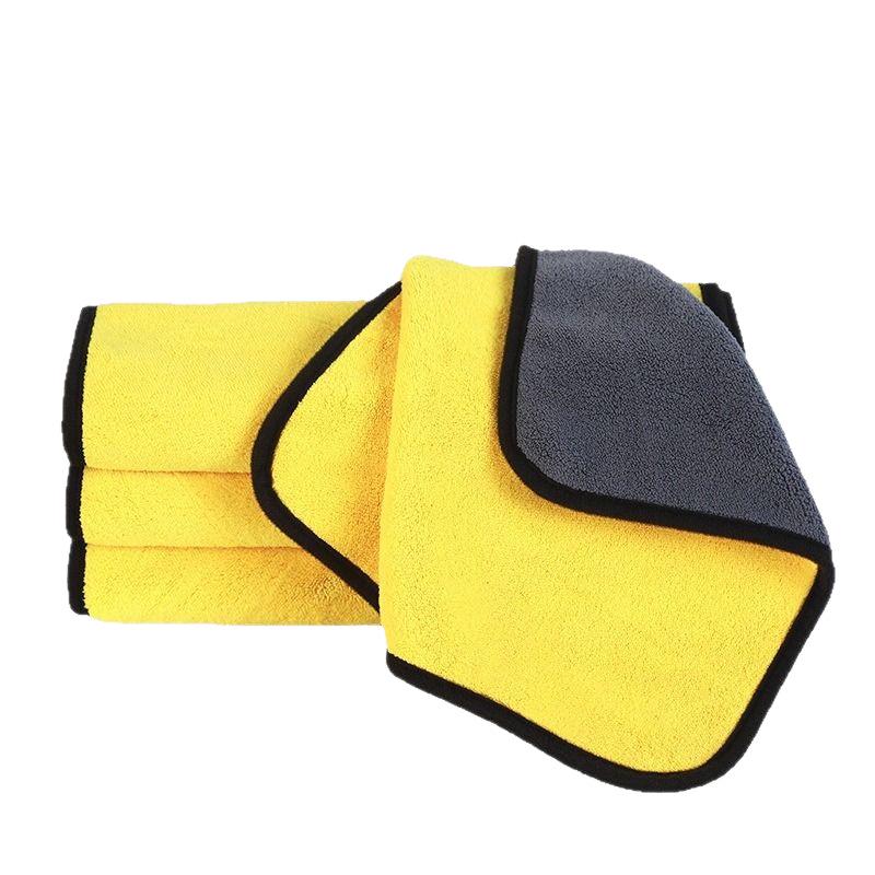 Extra Large Super Absorbent Coral Fleece Car Wash and Drying Towel with Interior Duster Function