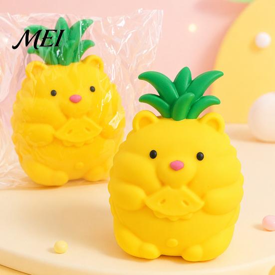 Giant Fruit Sensory Toy Large Pineapple Stress Ball, Slow Rising Squeeze for Anxiety Relief, Strawberry Study Reduction Banana Grape Corn Carrot Toy,