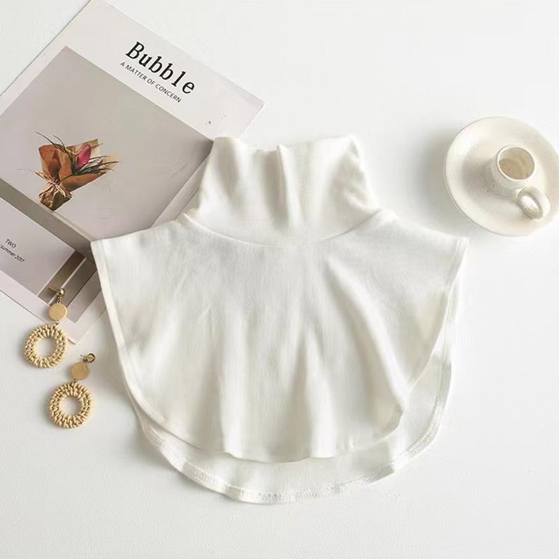 1Pc Neck Guard Clothing Decoration Turtleneck Elastic Detachable Removable Fake Collar Warm Cotton Fashion Striped