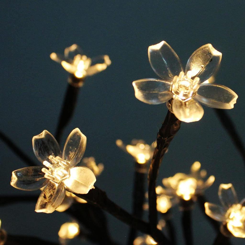 Tree LED Cherry Blossoms Bonsai Tree Lamp 18 Inch, 28 LED Silicon Tree Adjustable Branches for Room Decoration Light