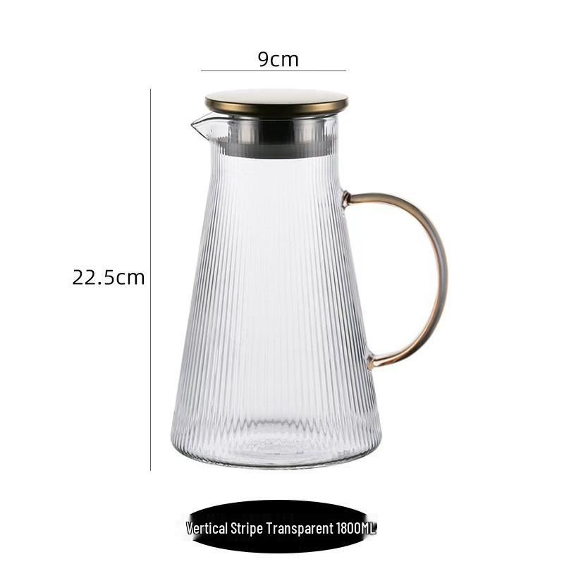 Thick Vertical Stripe Glass Cups with Handles - Set for Coffee, Juice, Water, and Milk