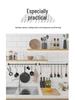 Punch-Free Wall-Mounted Kitchen Hooks - Multifunctional White Storage Shelf