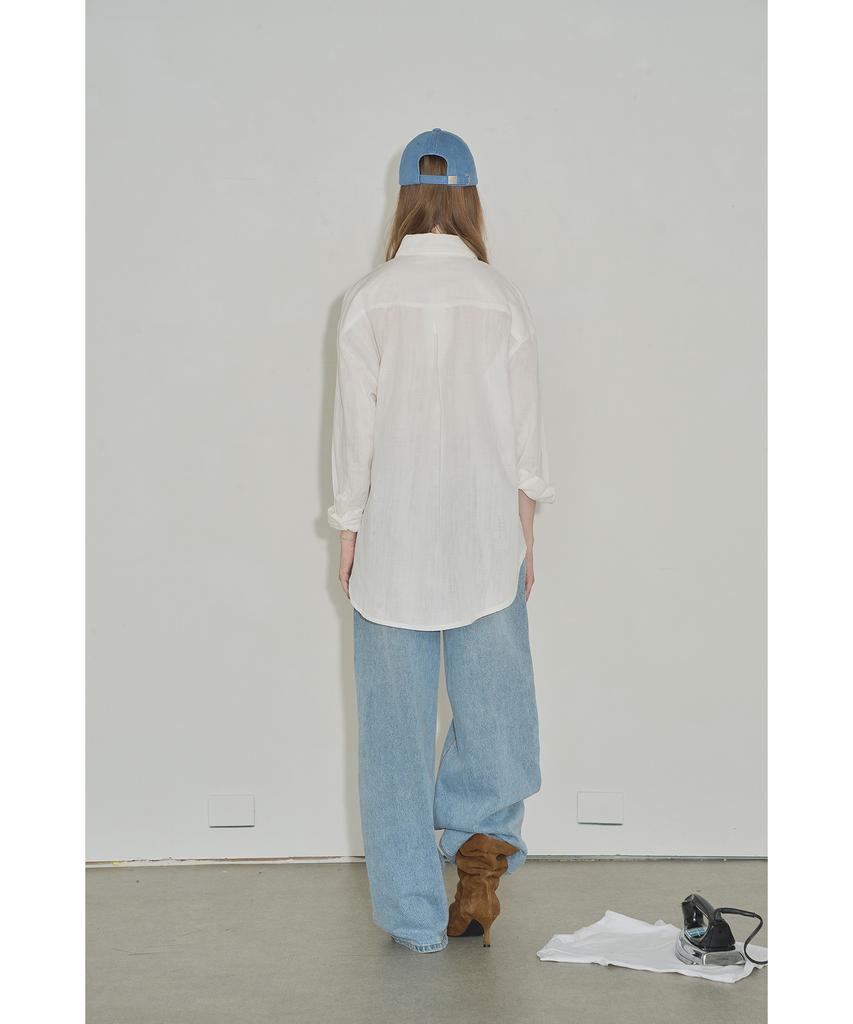 KINGKIM Label Lounge Shirt - White