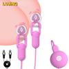 10 Speed Vibrating Nipple Clamp Vibrator for Women Breast Massage Fetish To Breast Labia Clip Stimulation Massager Bdsm Bondage