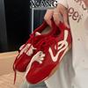 Cowhide Version of Red Women's Shoes Children's Autumn New Ultra-soft-soled Casual Sports Shoes