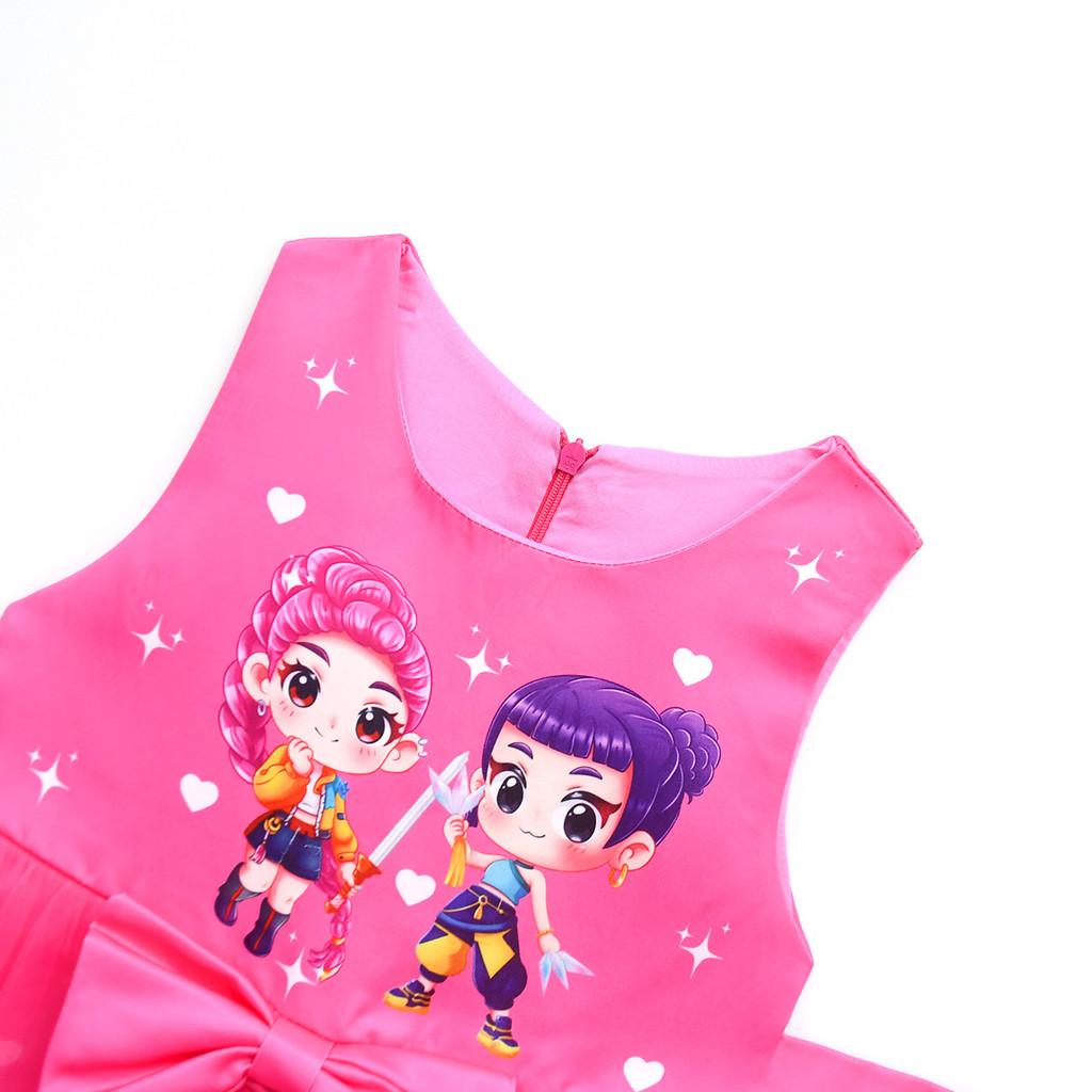 82942 Vestito in Rete con Volant Stampa Kpop per Ragazze Rumi Zoey Mira
