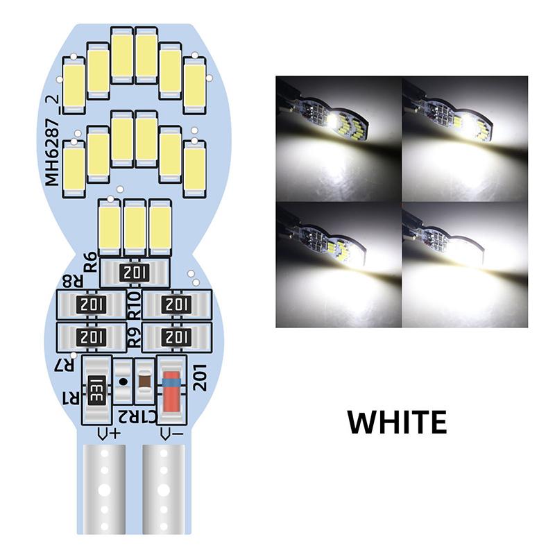 1Pc T10 Car Led Canbus W5W 4014 30Smd Auto Led Car Interior Light License Plate Dome Reading Lamps Clearance Light Rgb Blubs