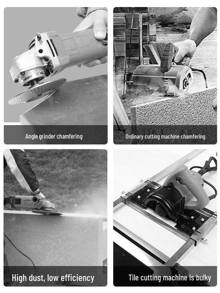 Portable 45° Angle Grinder Chamfering Tool for Woodworking and Tiling