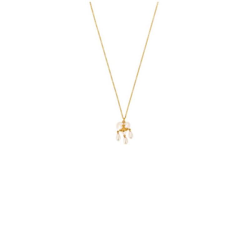 Vivienne Westwood Brand Original Design Brass Necklace Women s Gold 6301012T 02P103 золотой