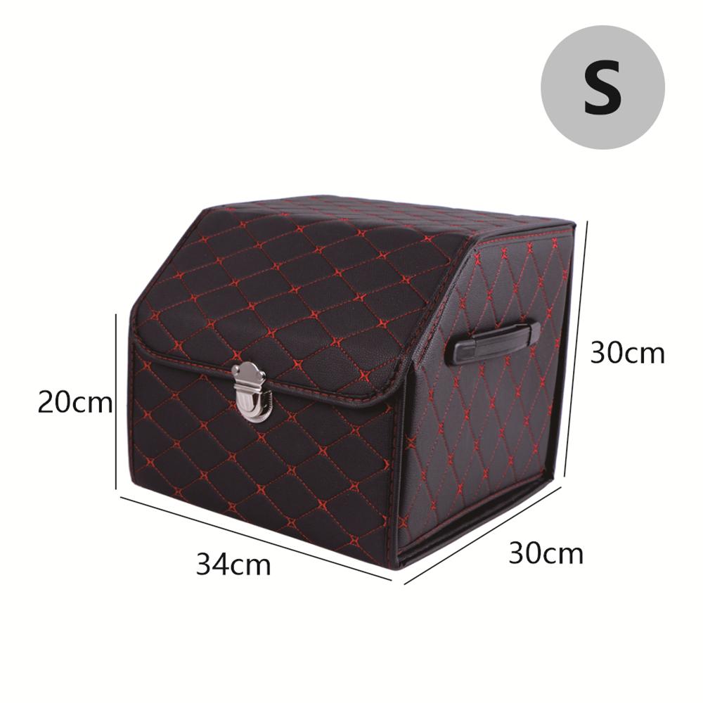 Collapsible Car Trunk Storage Box High Capacity Organizer In The Car Pu Leather Trunk Tool Box Auto Accessories Storage Bag