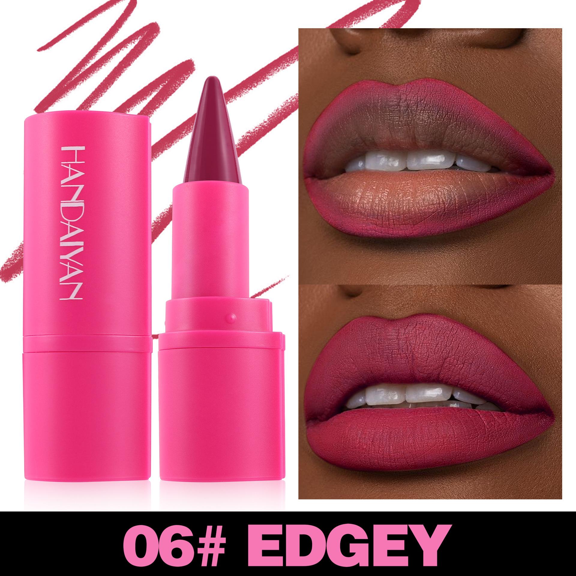 

Матовая красная помада для губ 2-в-1, 8 цветов, Easy Color, водостойкая, стойкая, четкая линия для губ 3.6g