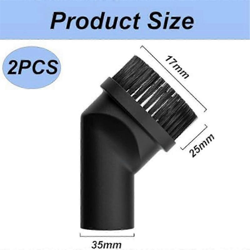 Vacuum Cleaner Brush, Pack of 2 35 mm Dust Brushes, Vacuum Cleaner Furniture Brushes, Suitable for